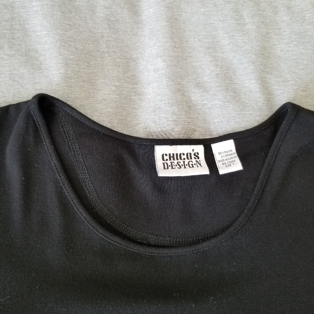 Chico's Design Black Long Sleeve Shirt 1